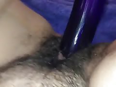 Brunette, Dildo, Hairy, Masturbation, Squirt